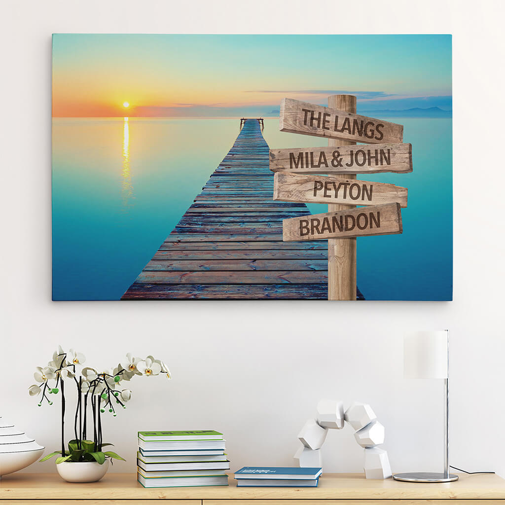 Wooden Personalised Signpost Our Journey Signpost Anniversary Gift