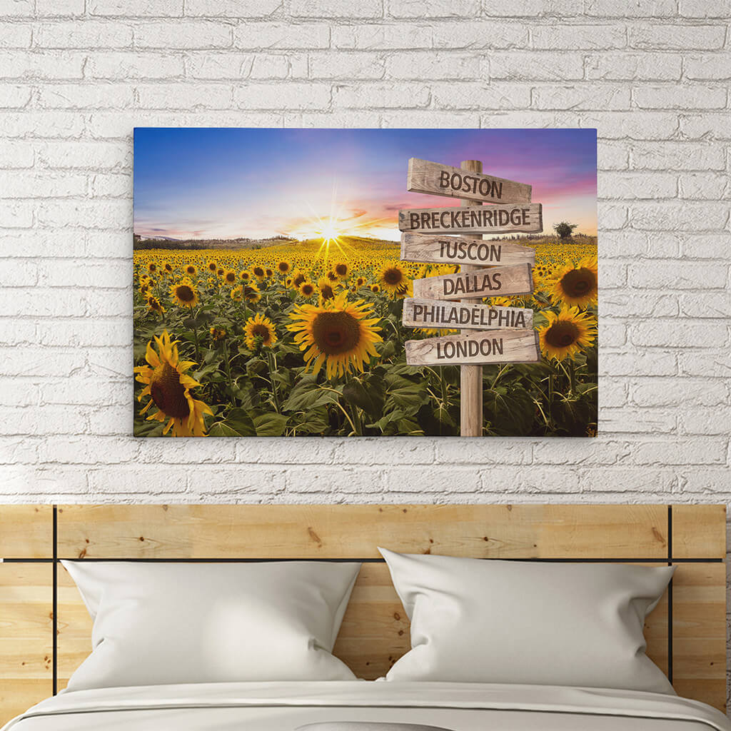 Sunflower Sign Art - 24x36 - color