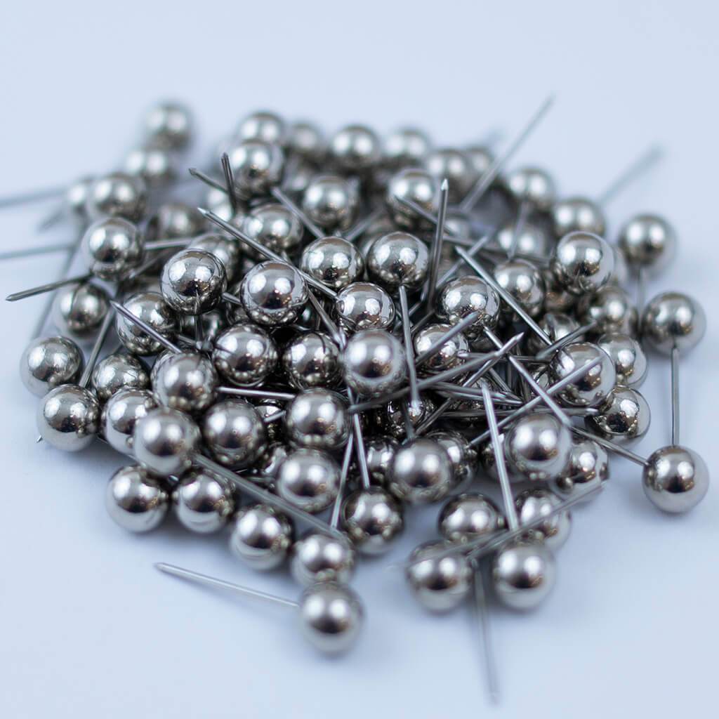 Map Pins Push Points for Message Boards Ball Heads Multicolor Pearl 30 Ct/Pk