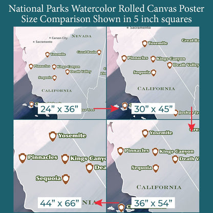 Font Size Comparison on 4 Poster Sizes